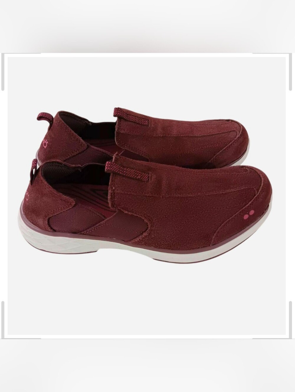 Ryka Terrie Suede Slip-on Walking Shoes Burgundy - 8.5M